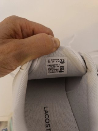 Zapatillas Lacoste Niña Talla 35 Blancas