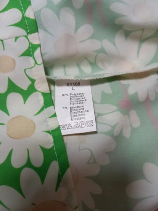 Vestido largo estampado floral verde
