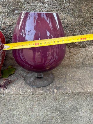 Copa de cristal morado