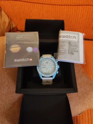 Omega x Swatch Moonwatch Blu