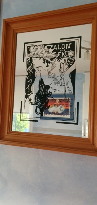 Espejo Alphonse Mucha Art Nouveau