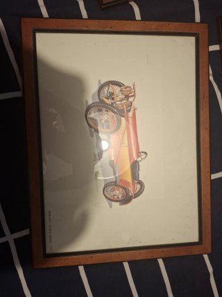Quadro auto da corsa blu