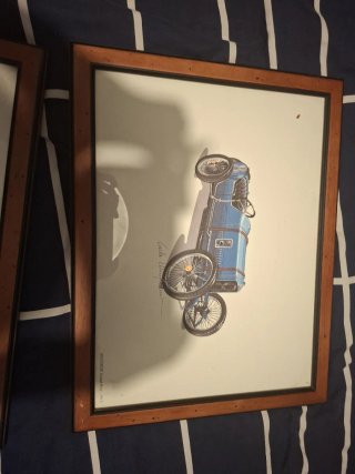 Quadro auto da corsa blu