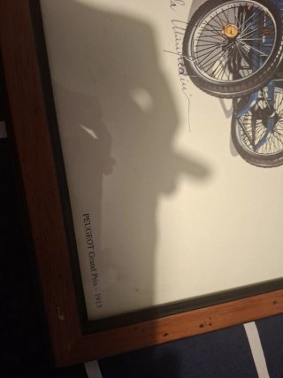 Quadro auto da corsa blu