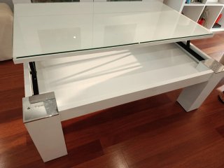Mesa centro de madera color blanco