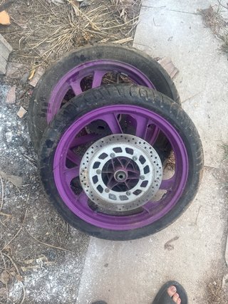 Ruedas Yamaha TZR 80RR Moradas