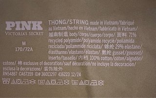 Panty Tanga Pink Beige Talla S y M