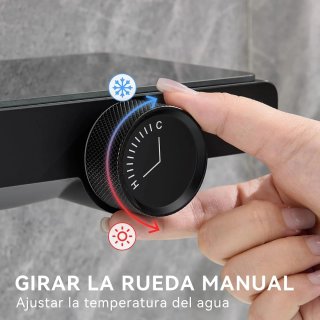 Grifo Bañera Auralum Negro Diseño Piano