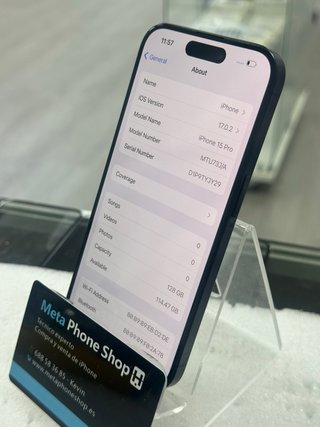 iPhone 15 Pro 128GB Negro Titanio