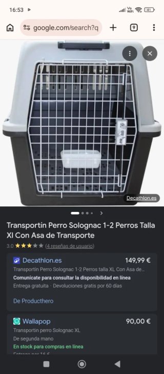 Transportín grande para perro