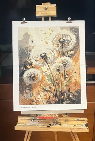 Quadro em tela acrílico Dente-de-leão