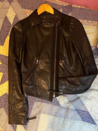 Chaqueta Biker Piel 100% Topshop Talla S