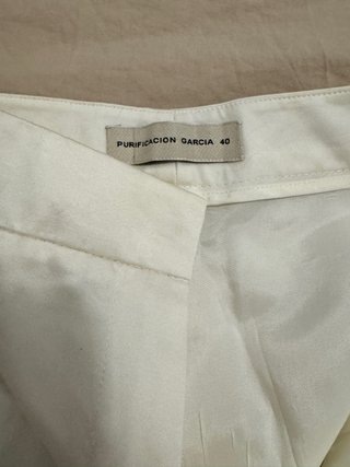 Pantalón Purificación García. Blanco. Talla 40