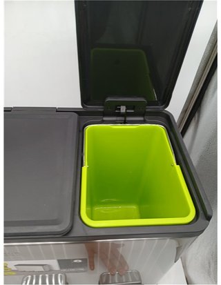 EKO | Recyclable Kitchen Trash Can 10L+10L+10L with Pedal | 30L Stainless Steel Anti-fingerprint | Triple Compartment with Soft