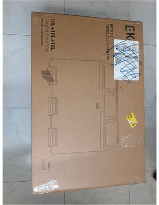 EKO | Recyclable Kitchen Trash Can 10L+10L+10L with Pedal | 30L Stainless Steel Anti-fingerprint | Triple Compartment with Soft