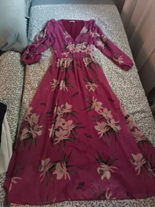 Vestido largo estampado floral