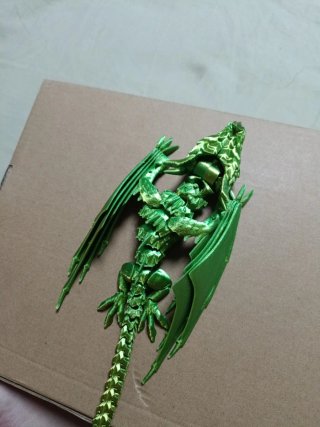 Dragón Alado 3D Verde