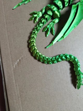 Dragón Alado 3D Verde