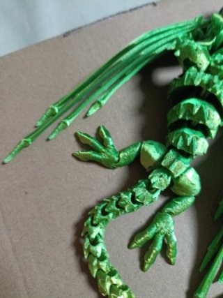 Dragón Alado 3D Verde