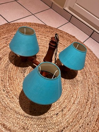 Lámpara de madera rústica