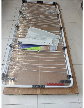 Vileda Mixer 4 2021 Edition – Upright Stainless Steel Clothesline - 4 Levels - 8 Grids and 40 Metres Drying Length - Open Dimension