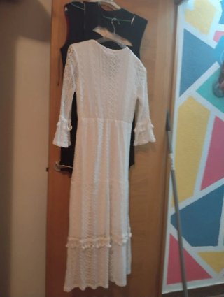Vestido blanco encaje boho