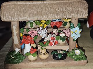 Puesto Flores Miniatura Cerámica Pintada