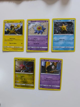 Lote Cartas Pokémon Electabuzz, Starmie, Staryu...