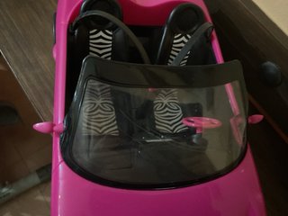 Coche rosa Barbie descapotable