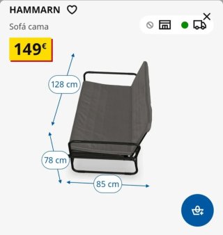 Sofá cama IKEA HAMMARN- Recogida sábado 1/08