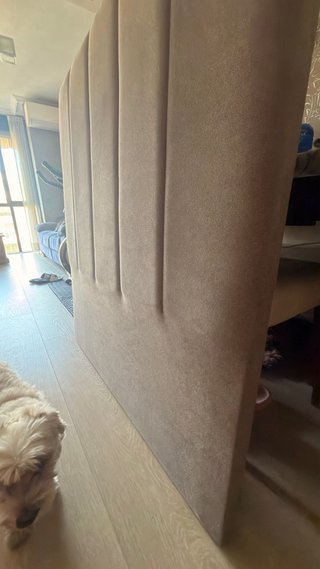 Cabecero tapizado gris perla