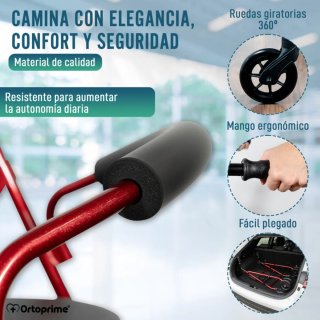 Andador Rollator de Aluminio con Freno a la Carga