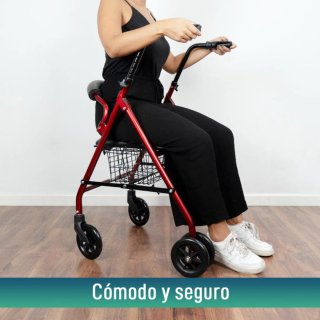 Andador Rollator de Aluminio con Freno a la Carga