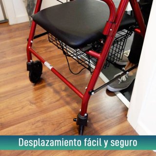 Andador Rollator de Aluminio con Freno a la Carga