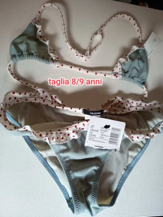 Costume Tezenis 8/9 anni pois cuori