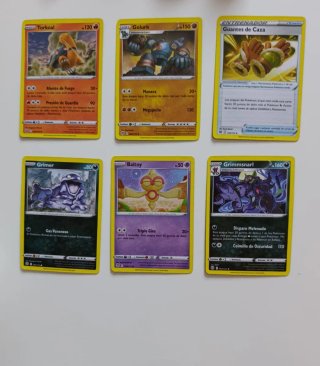 Lote cartas Pokémon Torkoal, Golurk, Grimer...