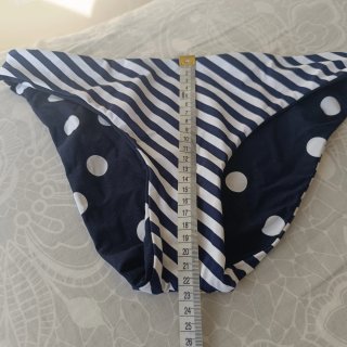 Braguita bikini reversible azul y blanco
