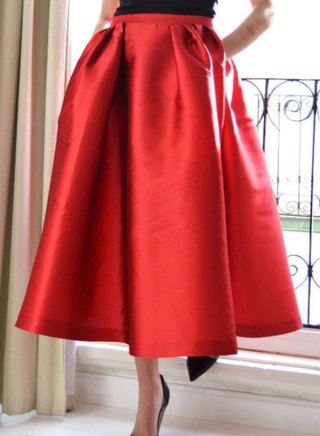 Falda midi CO-CO Sevilla roja