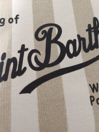 Pochette Saint Barth Beige/Bianco