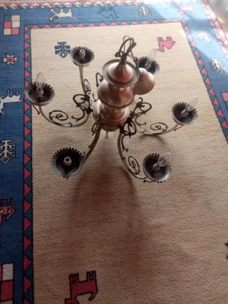 Lámpara de techo vintage plata