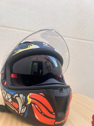 Casco Moto Shiro XL Diseño Lobo