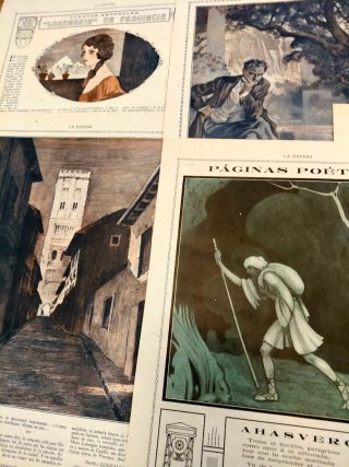 Lote 30 Ilustraciones Antiguas La Esfera -Art Decó