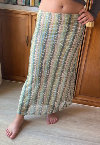 Falda tubo tul Algo Bonito verde multicolor