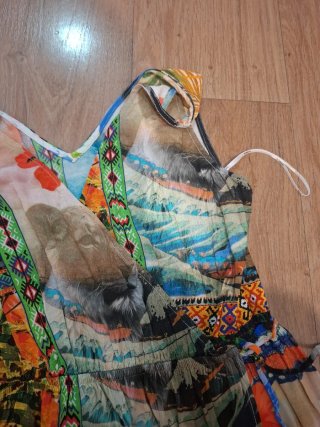 Vestido Desigual M Patchwork Animal Print