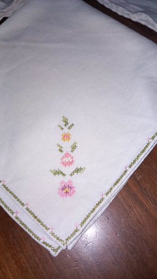 Set Tovagliette Cotone Vintage Ricamate