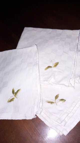 Set Tovagliette Cotone Vintage Ricamate