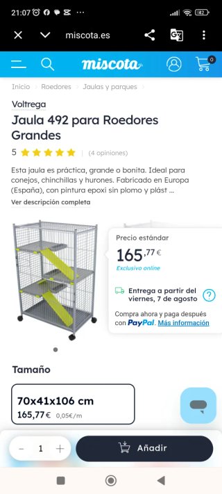 Jaula Voltregra Animales Grande