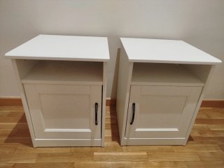Mesitas de noche blancas IKEA (2 unidades)