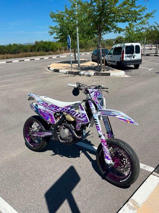 KTM EXC F 450 Supermotard Morado/Blanco