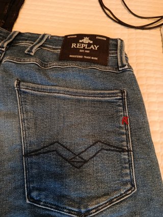 Pantalón vaquero Replay ambass azul,